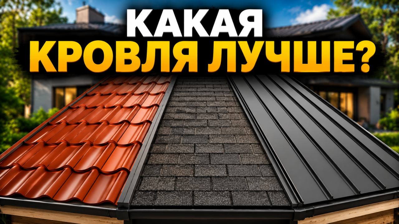 Какая кровля лучше: мягкая черепица, металлочерепица или кликфальц?